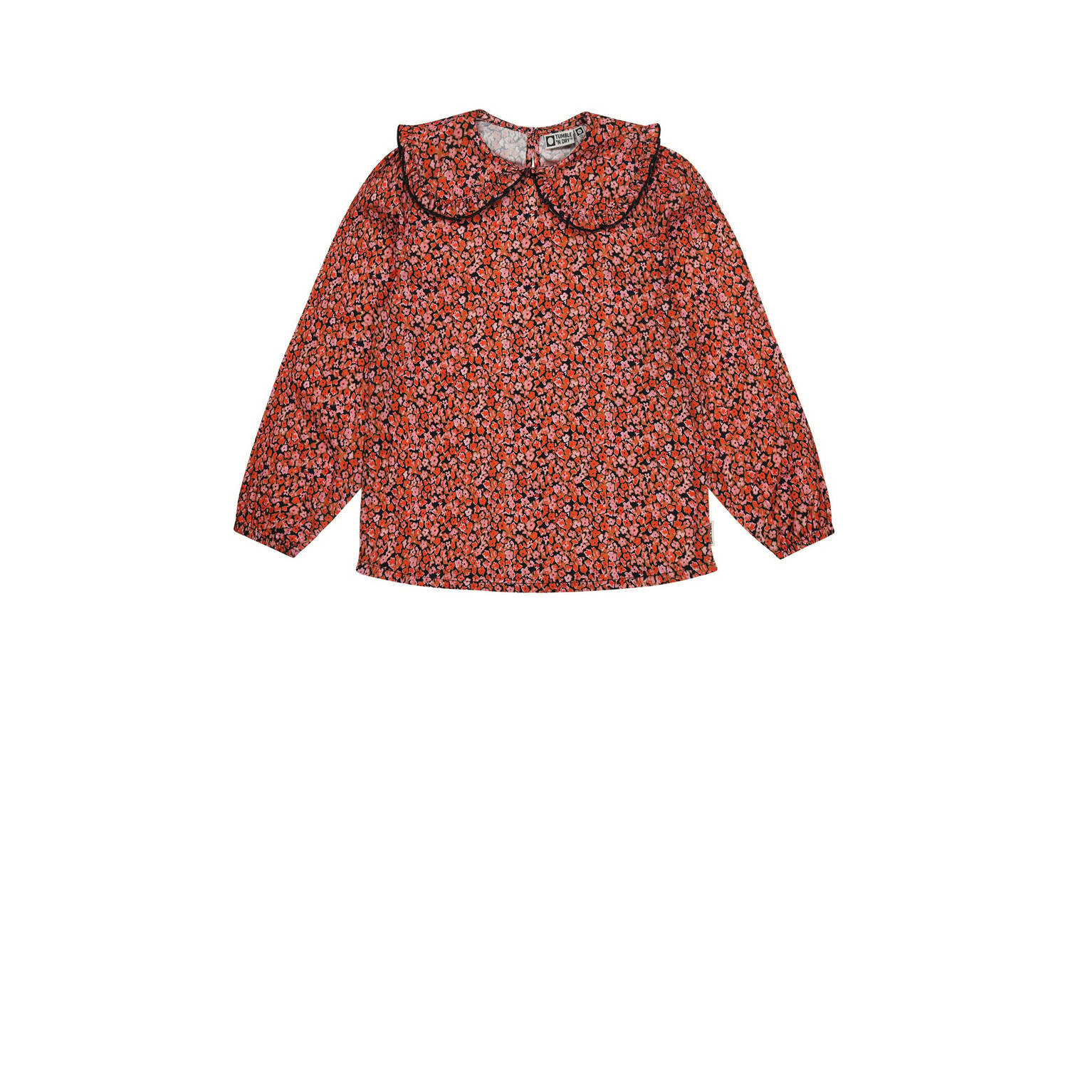 Tumble 'n Dry gebloemde top Flaine rood oranje multicolor