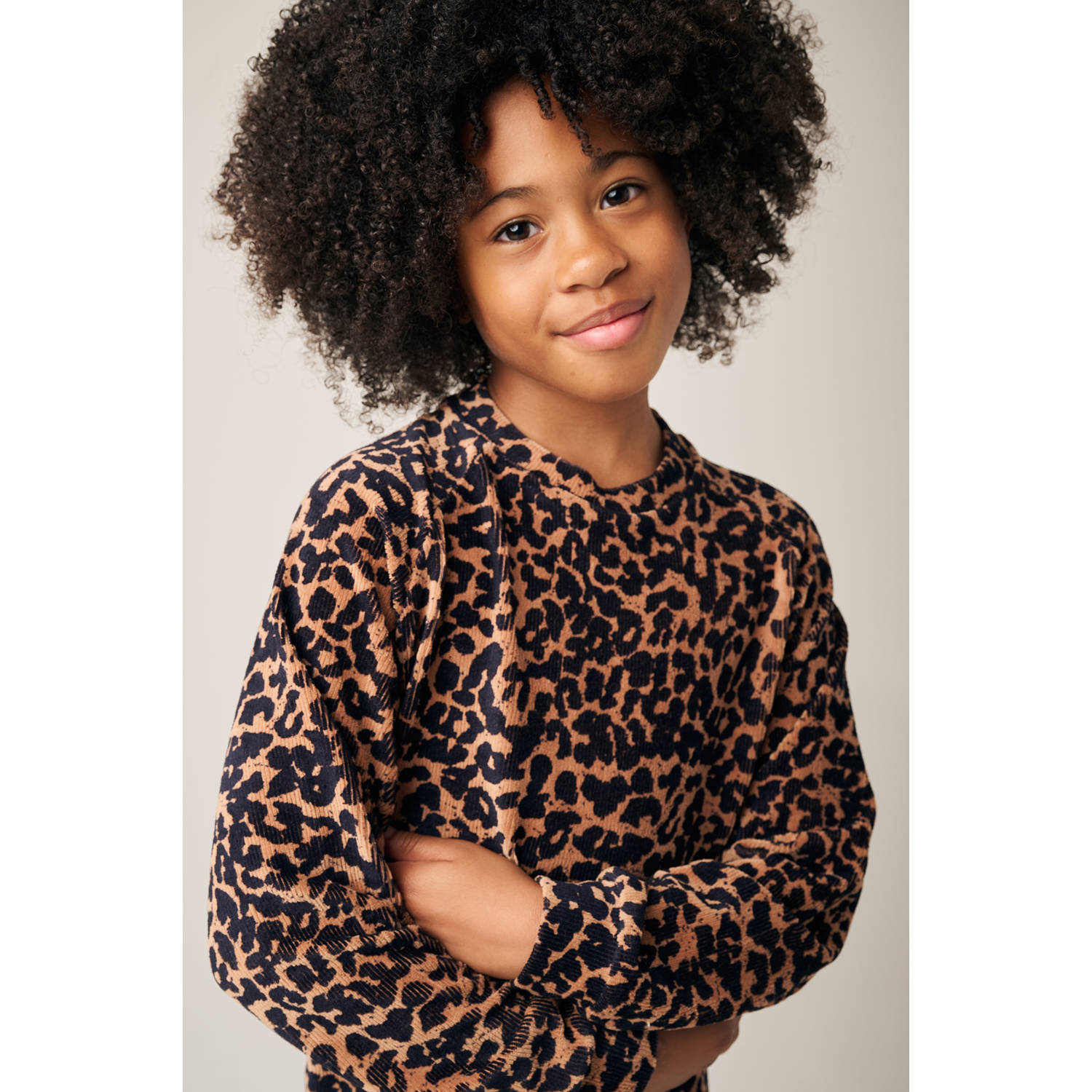 Tumble 'n Dry T-shirtjurk La Norma met dierenprint bruin zwart