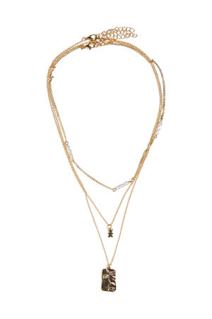 gelaagde ketting PCKELLY - set van 3 goudkleurig