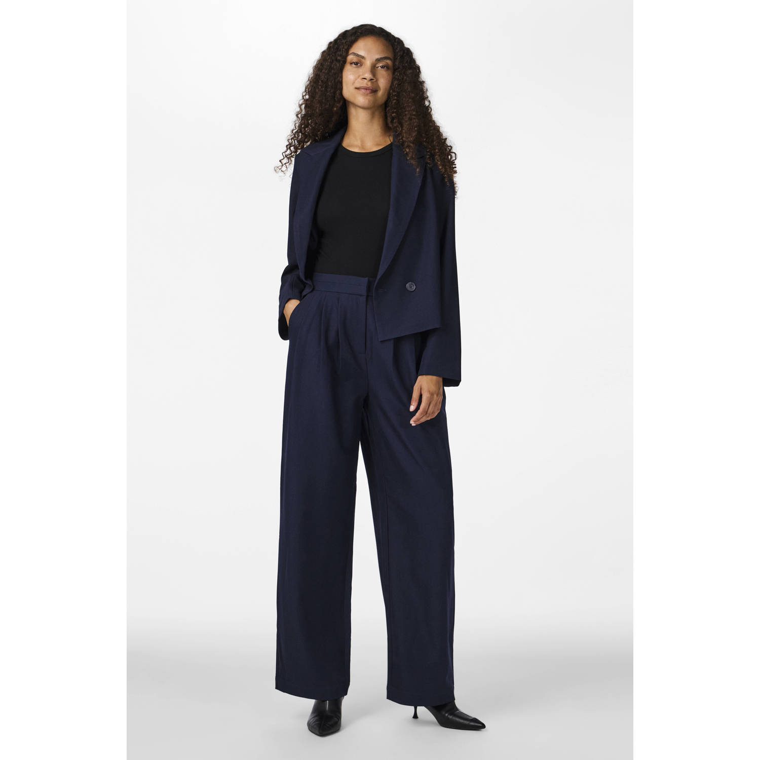 Y.A.S. Dames Broeken Yasdakota Hw Pant Donkerblauw