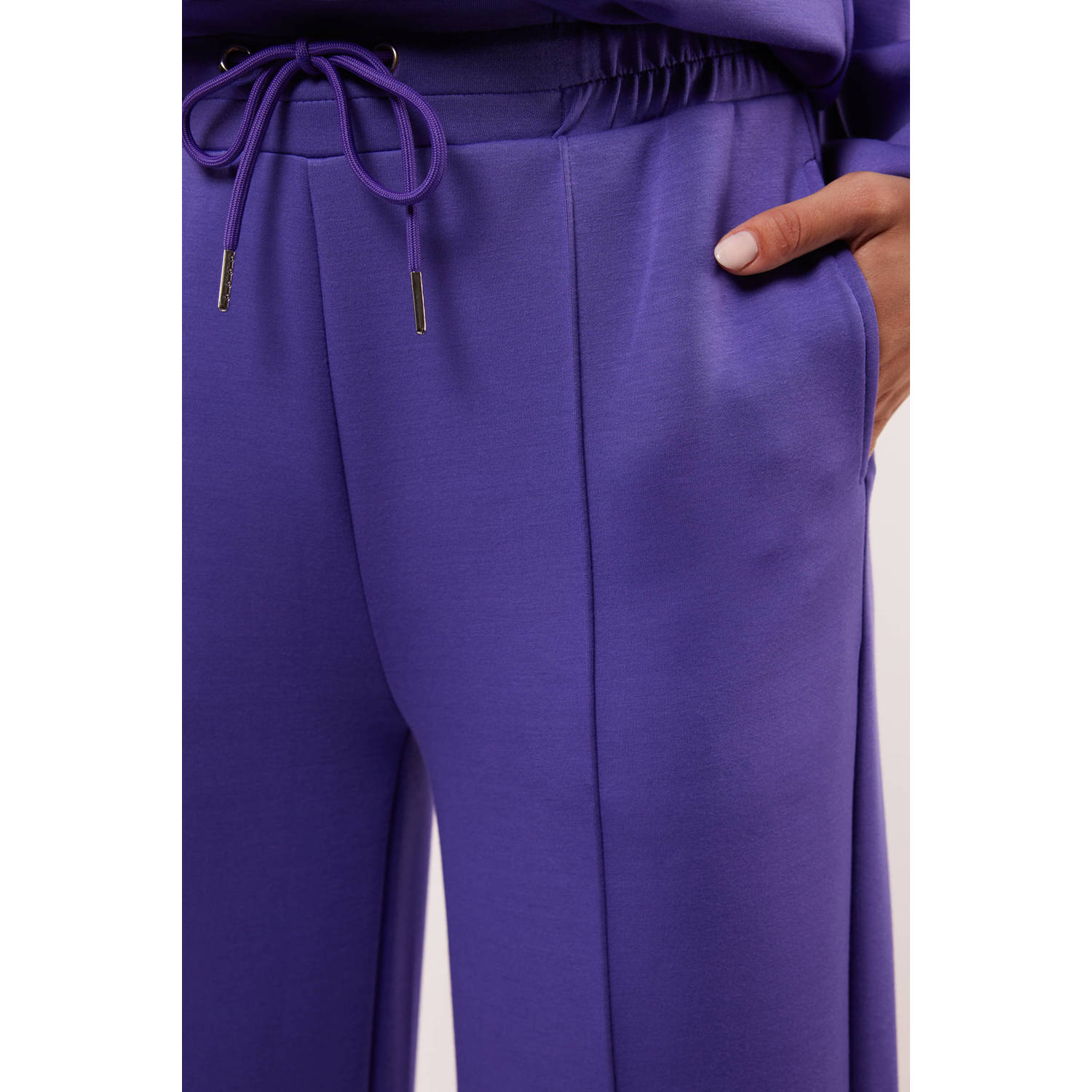 FLURESK high waist loose fit broek Rover paars
