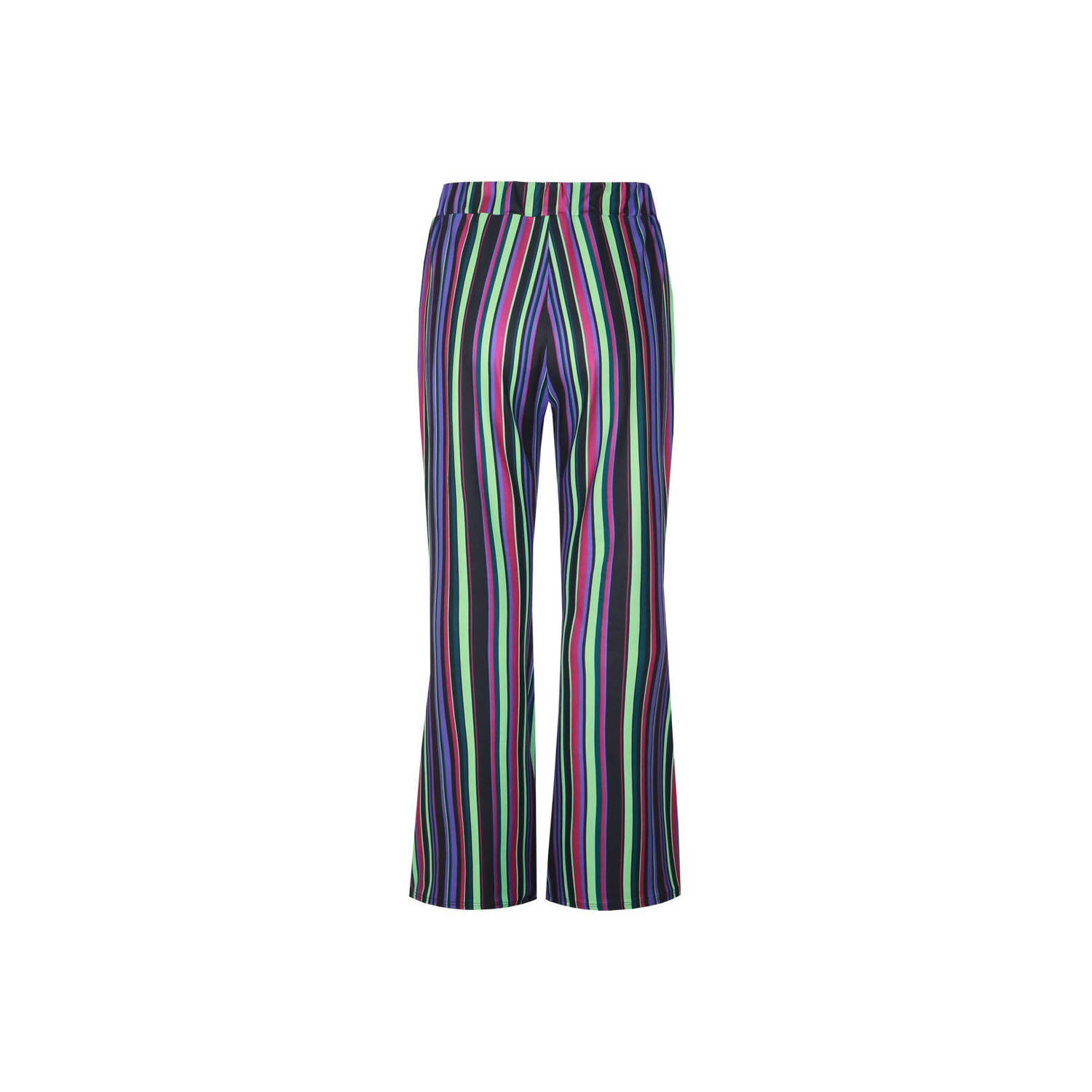 FLURESK gestreepte high waist flared broek Rox multi