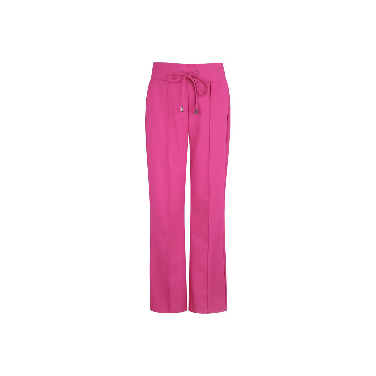 FLURESK high waist straight fit broek roze