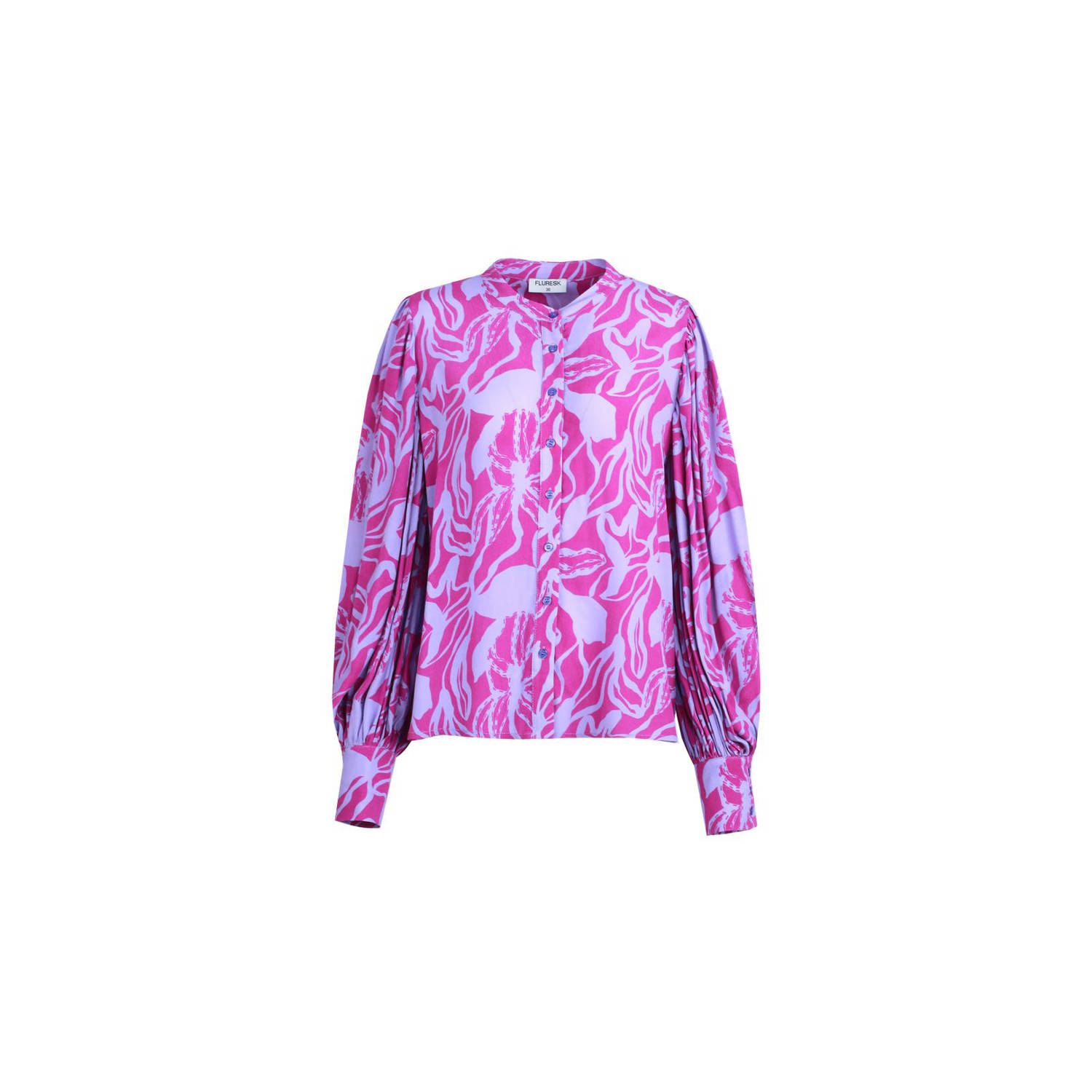FLURESK gebloemde blouse lila