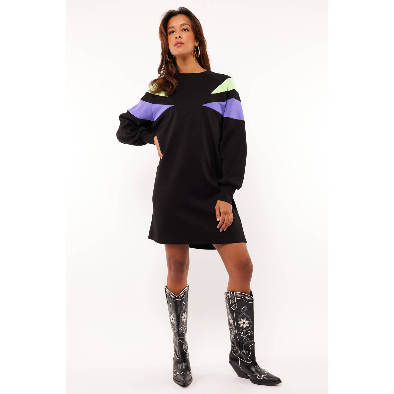 FLURESK sweatjurk Sia zwart