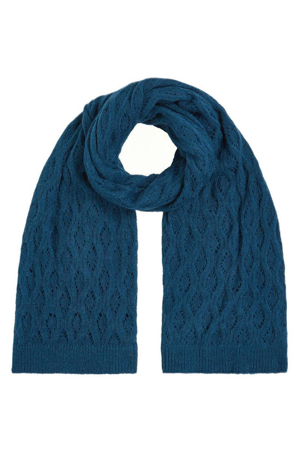 King Louie sjaal Ajour Carre blauw