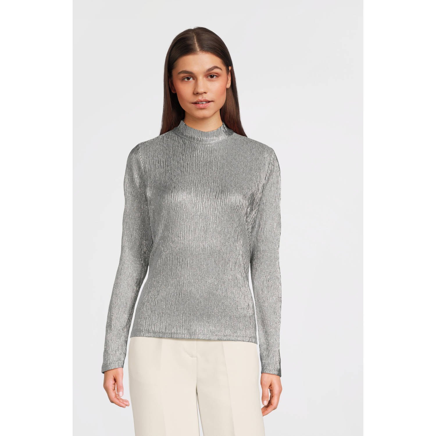 AI&KO Meisjes Tops & T-shirts Zera Plisse Pes 165 G Zilver
