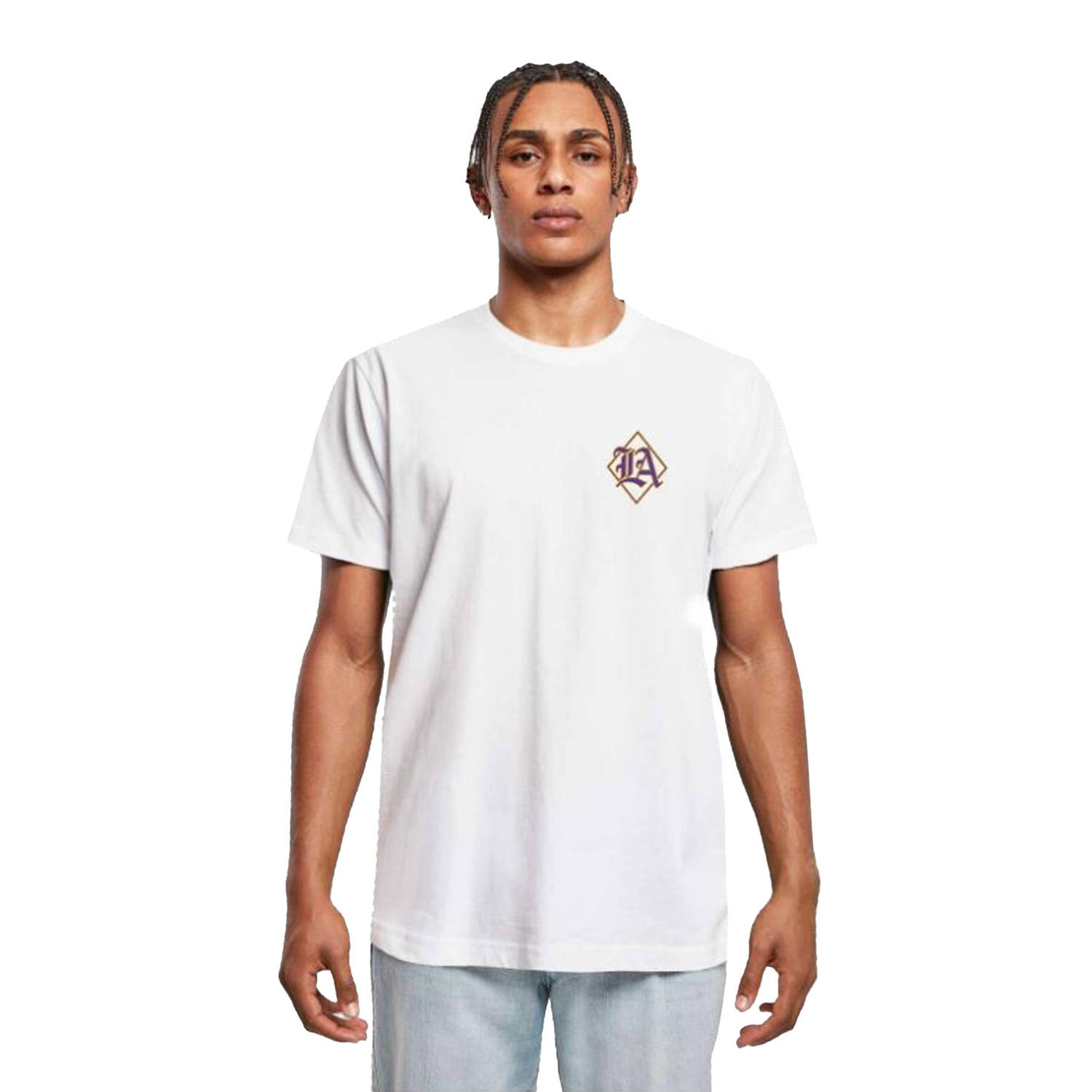 Mister Tee T-shirt met backprint wit
