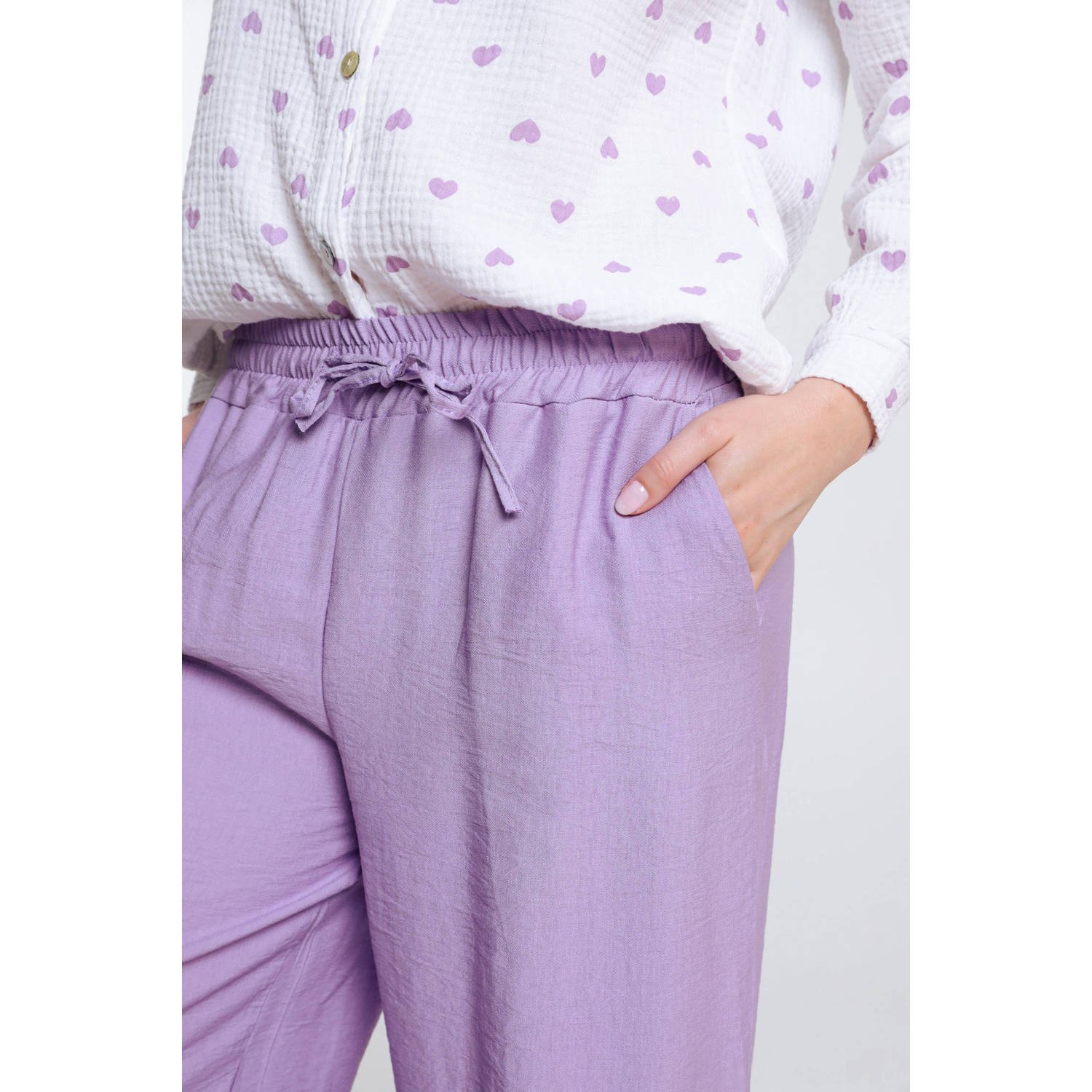 Cassis wide leg pantalon lila