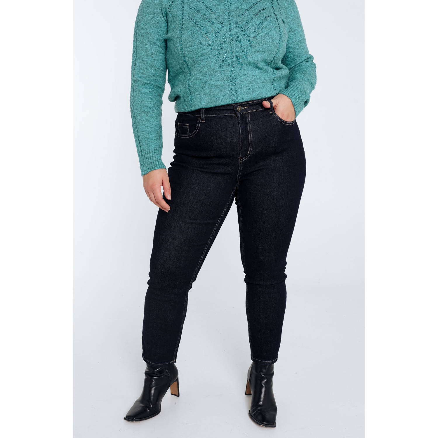 Paprika regular waist regular fit jeans dark blue denim
