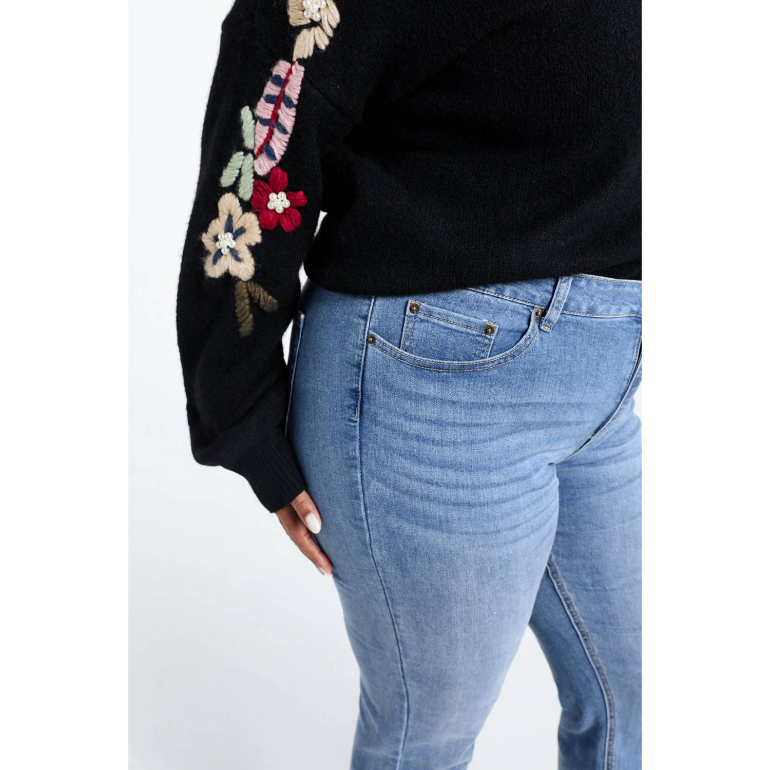 Paprika regular waist slim fit jeans medium blue denim