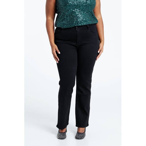 Paprika regular waist flared jeans zwart afbeelding