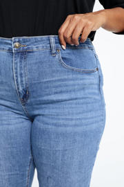 thumbnail: Paprika regular waist flared jeans medium blue denim
