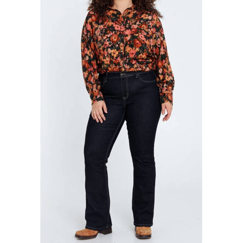 Paprika regular waist flared jeans dark blue denim afbeelding