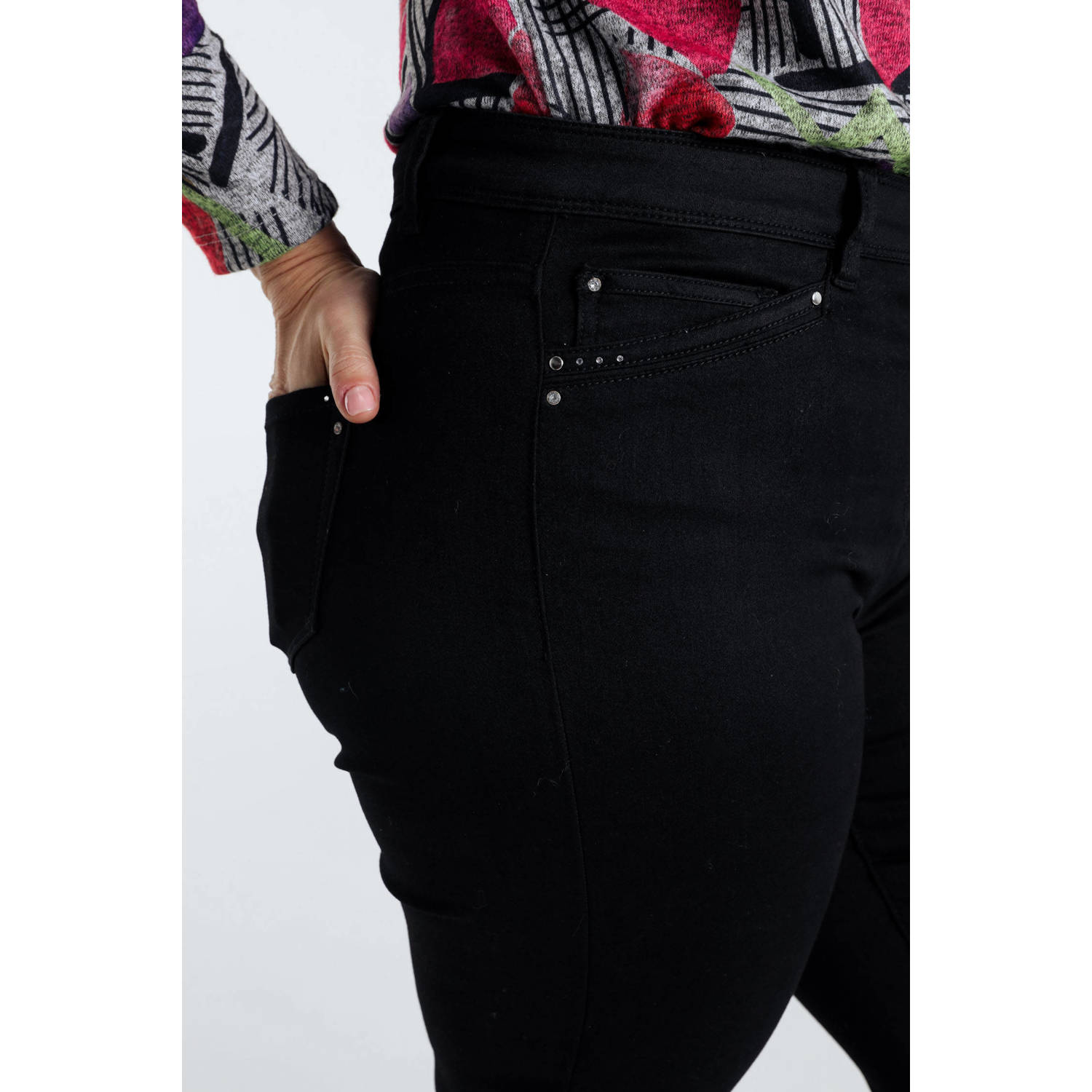 Paprika regular waist skinny jeans zwart