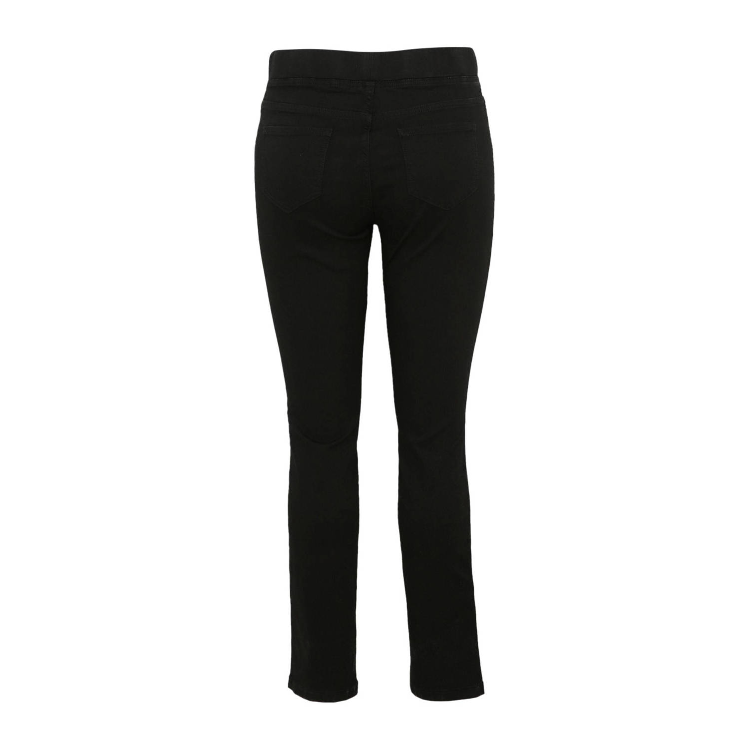 Paprika high waist slim fit broek zwart