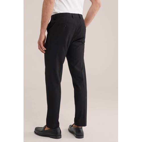 WE Fashion slim pantalon zwart afbeelding