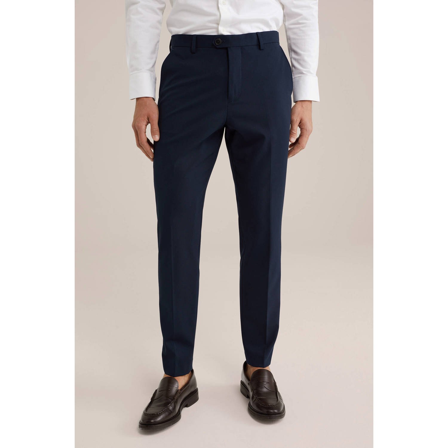 WE Fashion WE Fundamentals slim pantalon royal navy