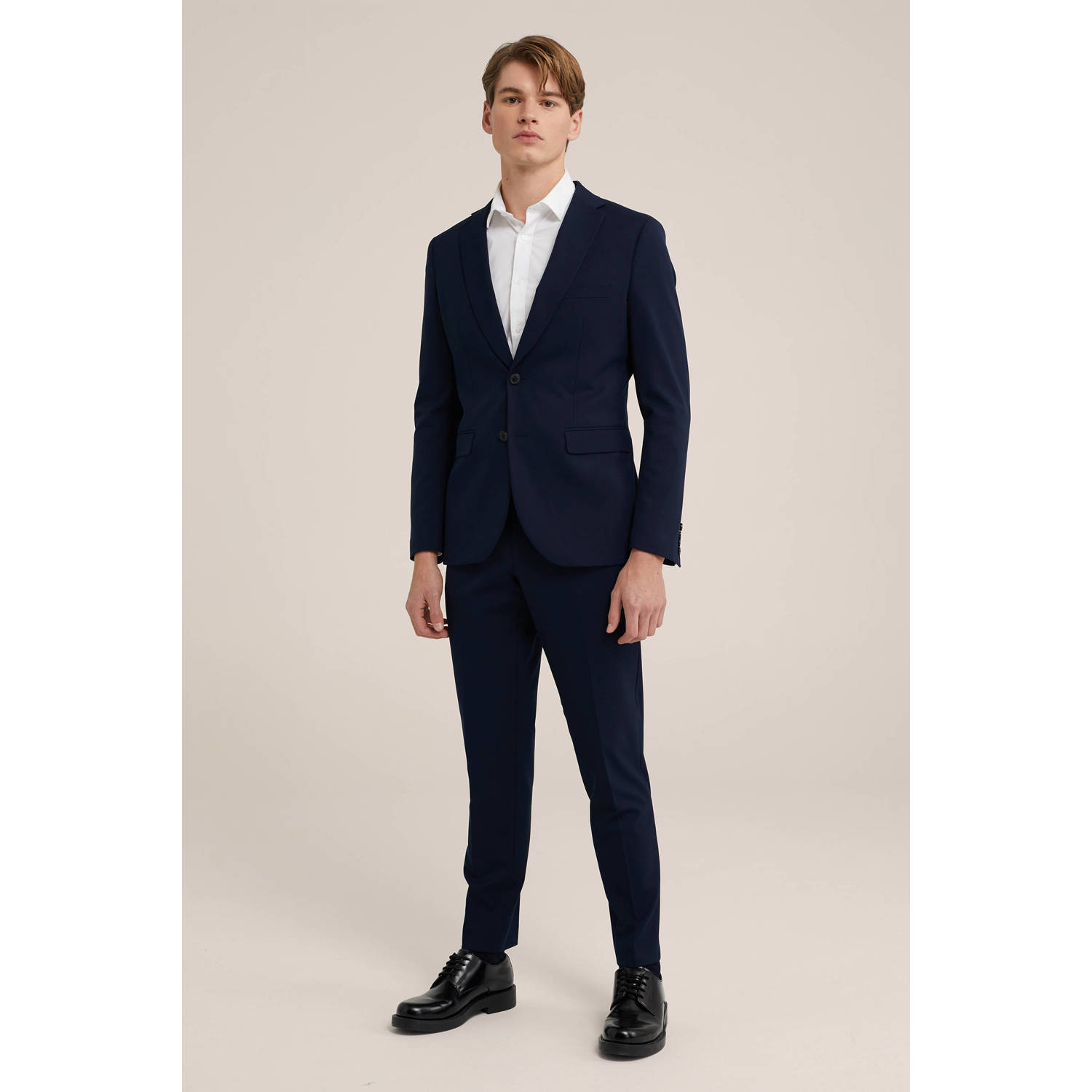WE Fashion WE Fundamentals slim pantalon royal navy