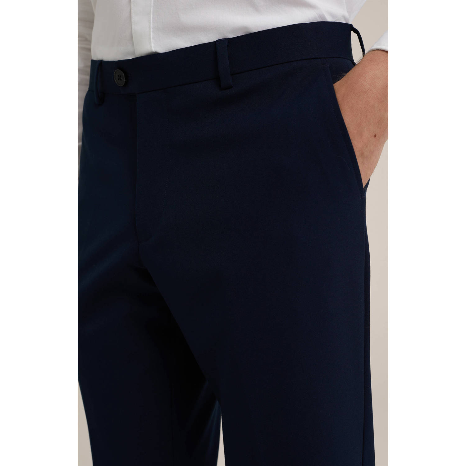 WE Fashion WE Fundamentals slim pantalon royal navy