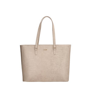 shopper Midwood met crocoprint beige
