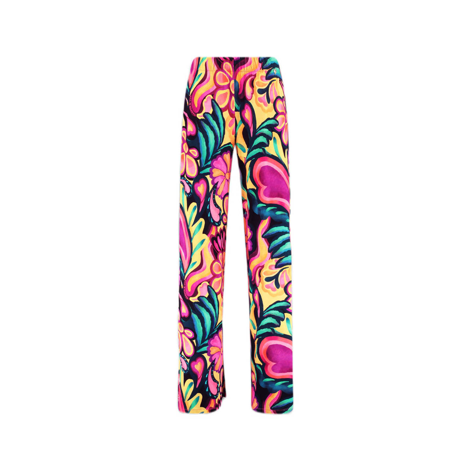 HARPER & YVE high waist straight fit broek met all over print multi