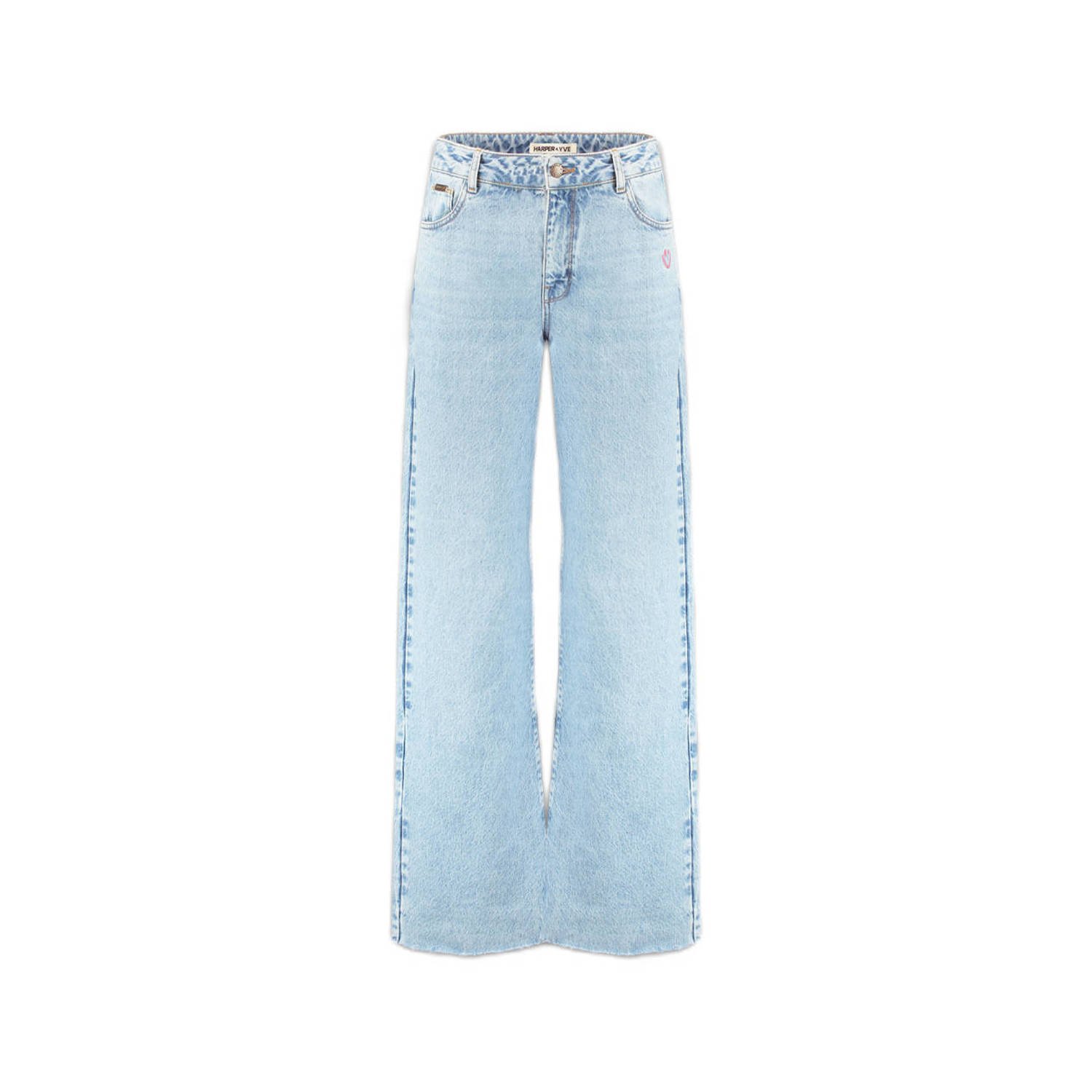 HARPER & YVE high waist wide leg jeans light blue denim