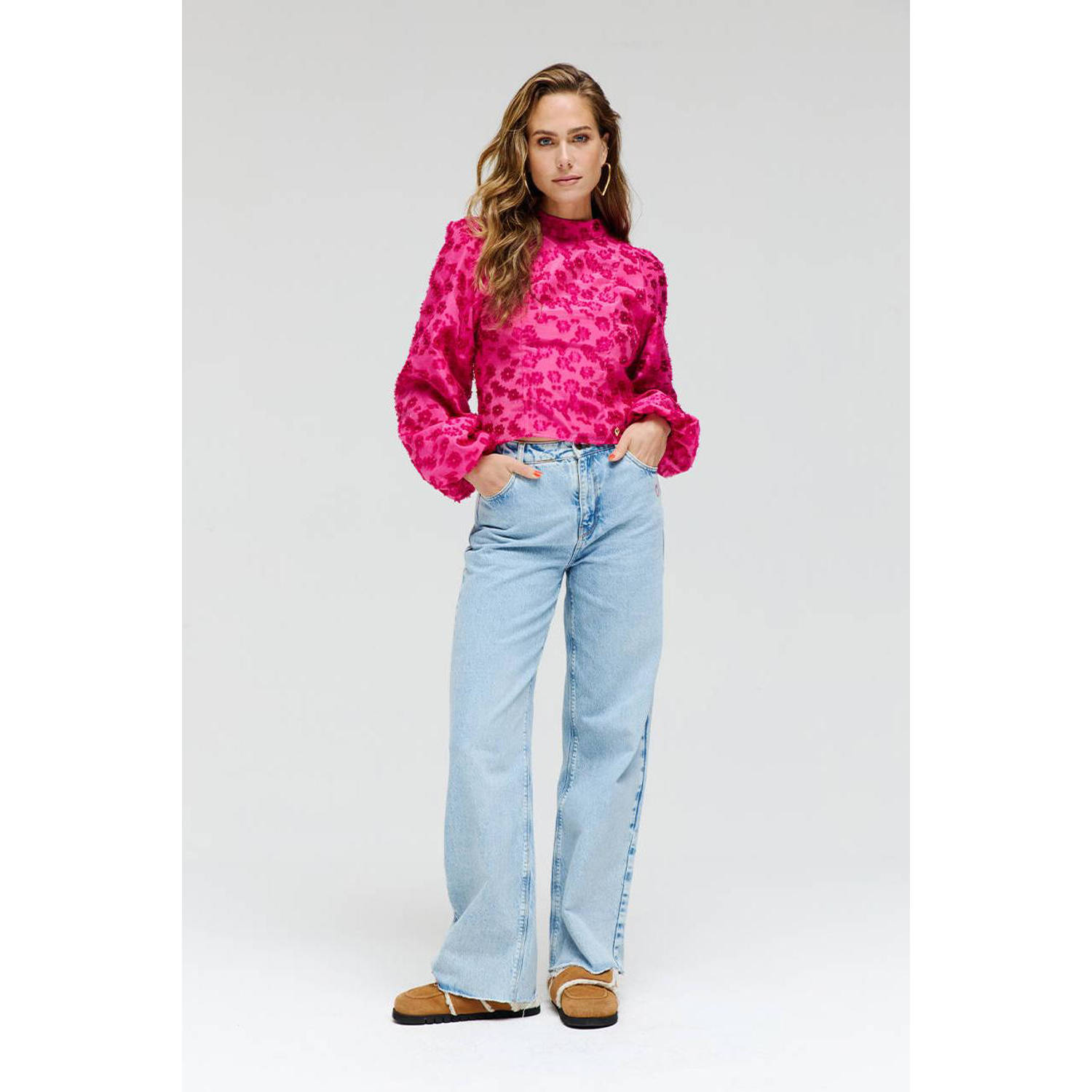 HARPER & YVE gebloemde top roze