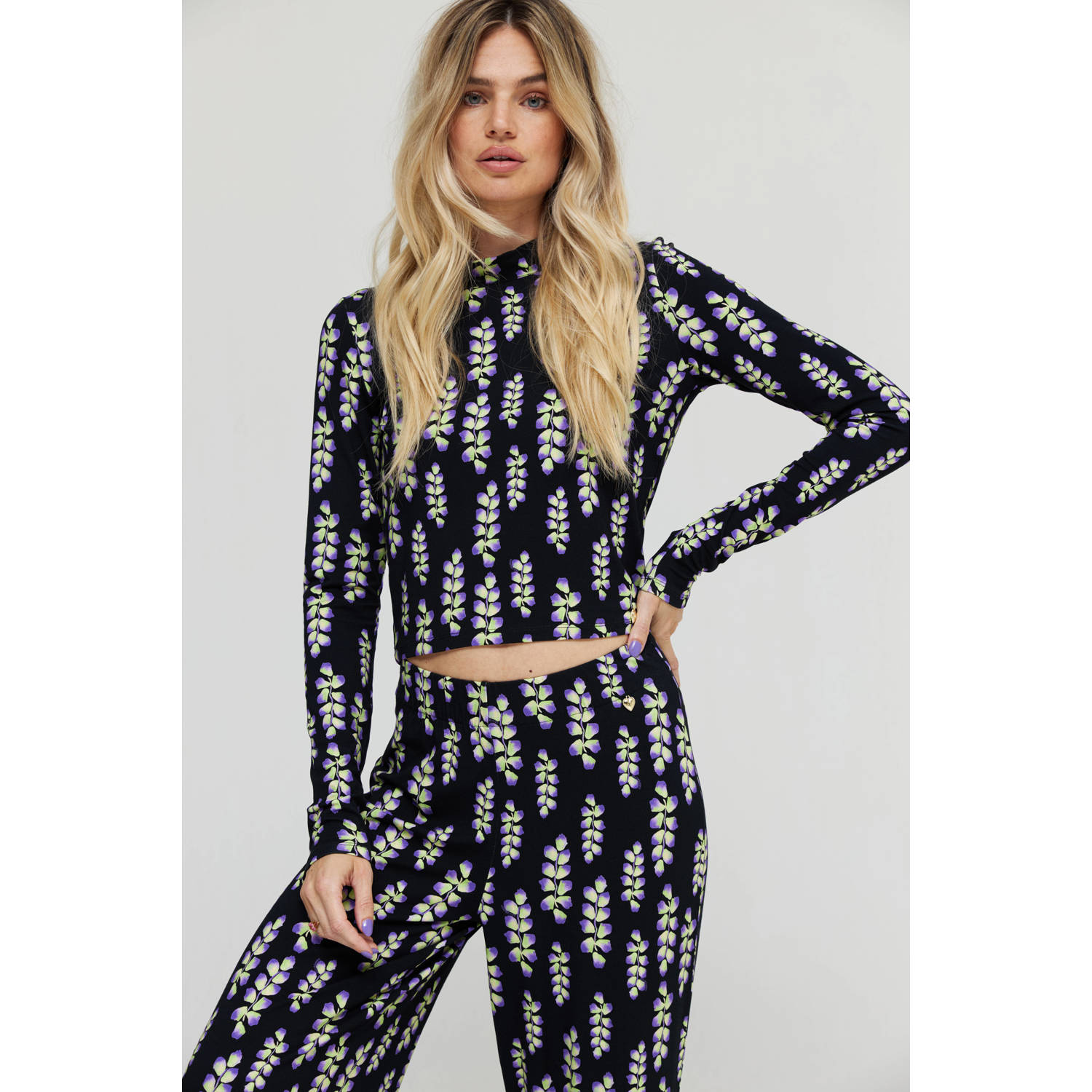 Harper & Yve Lange Mouw Top Jeff-Ls Black Dames