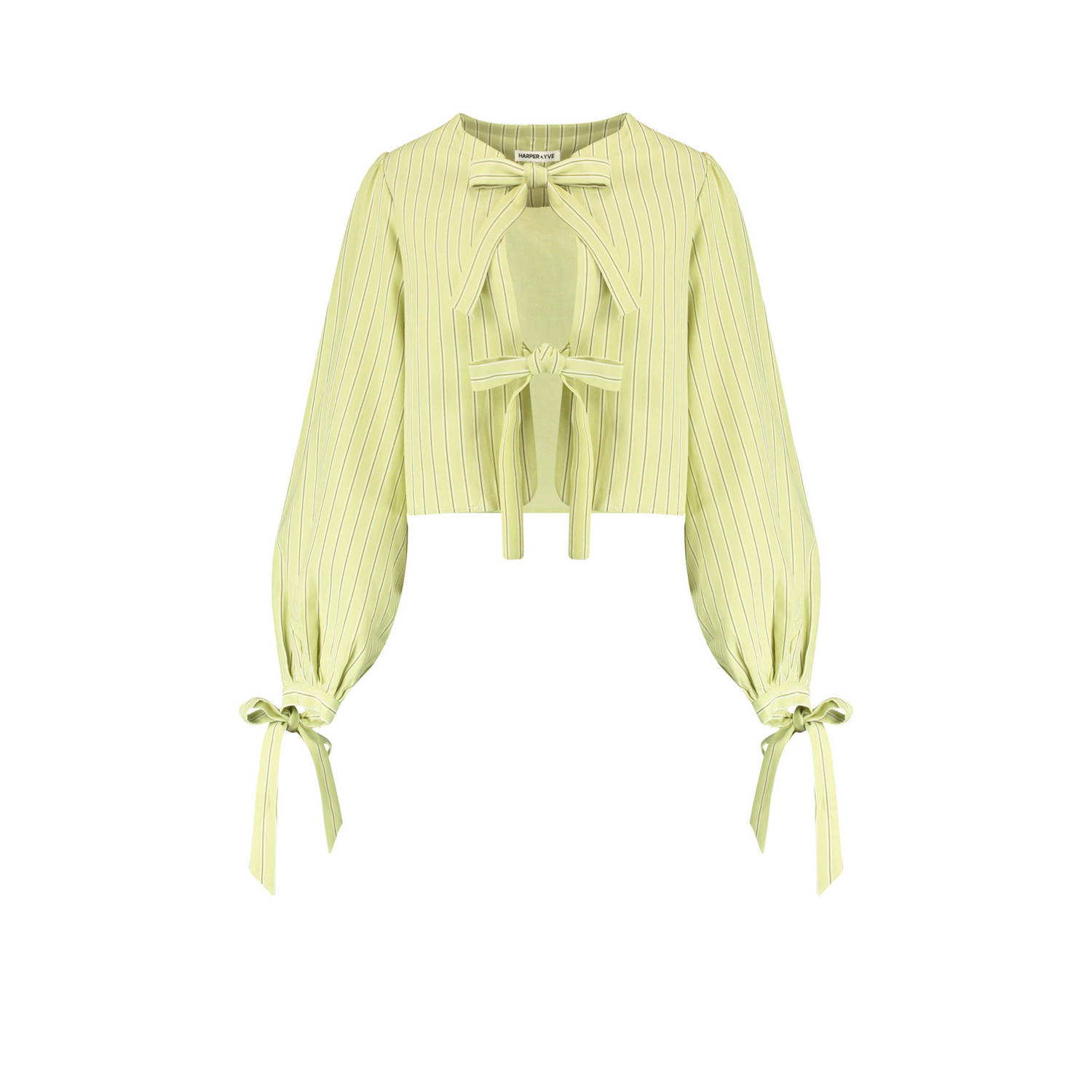 HARPER & YVE gestreepte top mintgroen