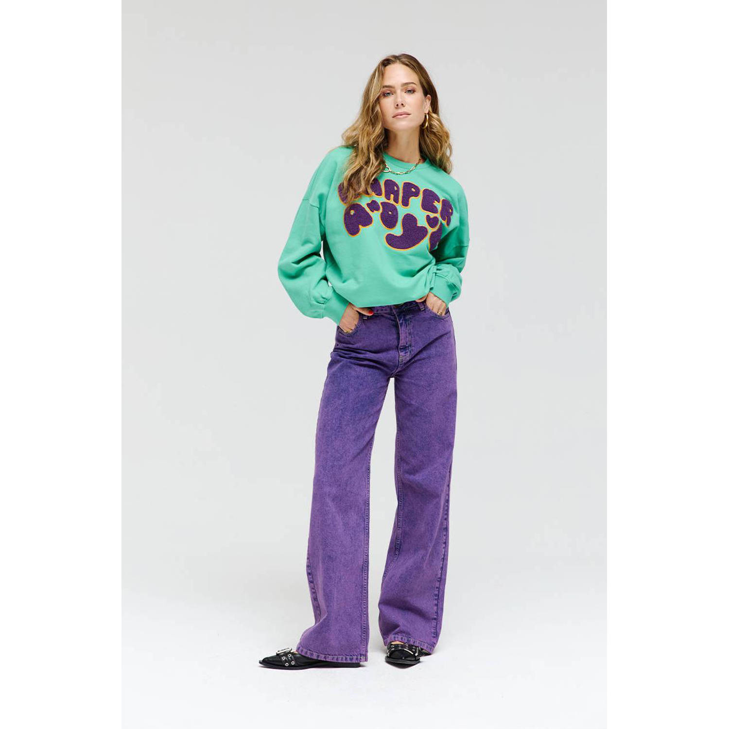 HARPER & YVE Dames Truien & Vesten Logo-sw Groen