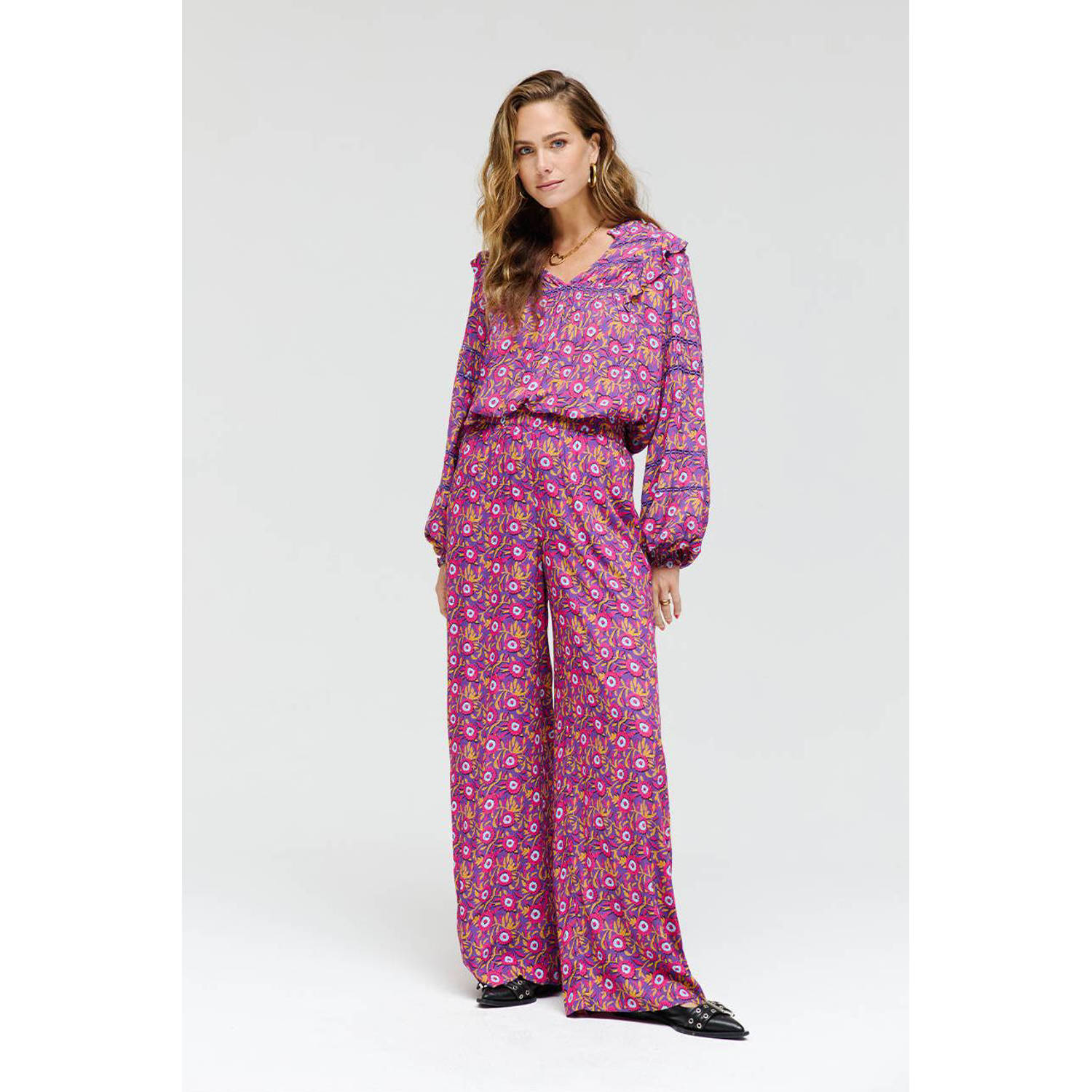 HARPER & YVE top met all over print roze