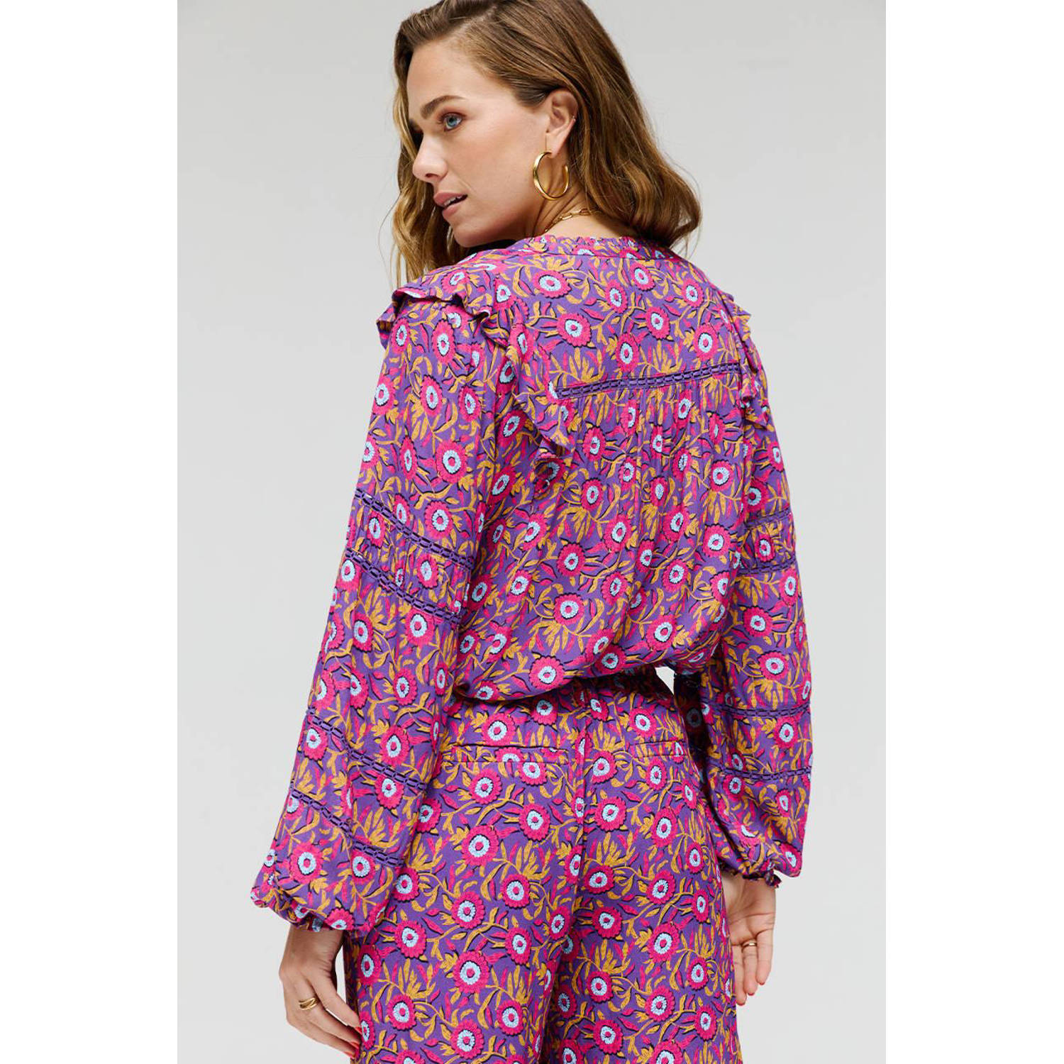 HARPER & YVE top met all over print roze