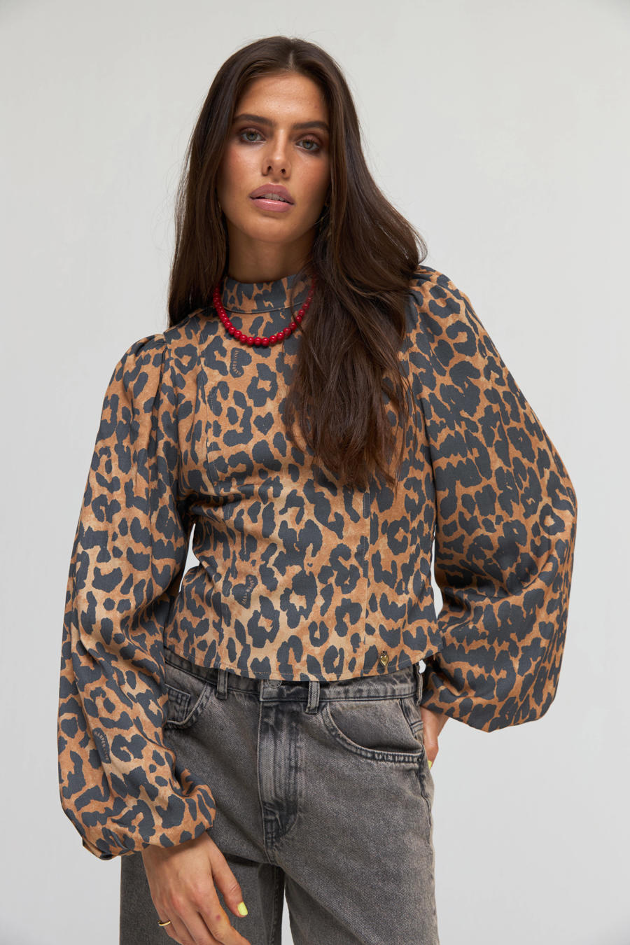 Breeze top - donker bruin main image 0