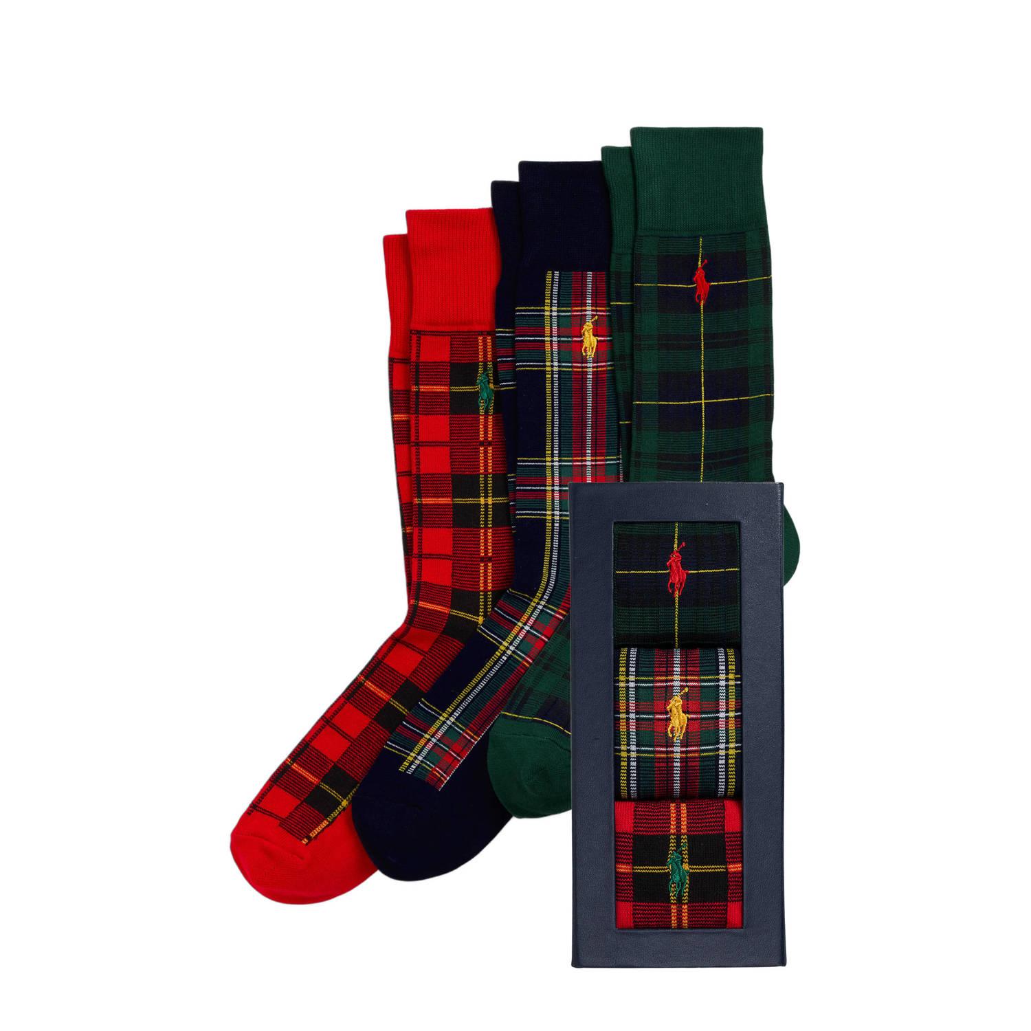Ralph Lauren giftbox sokken set van 3 multi