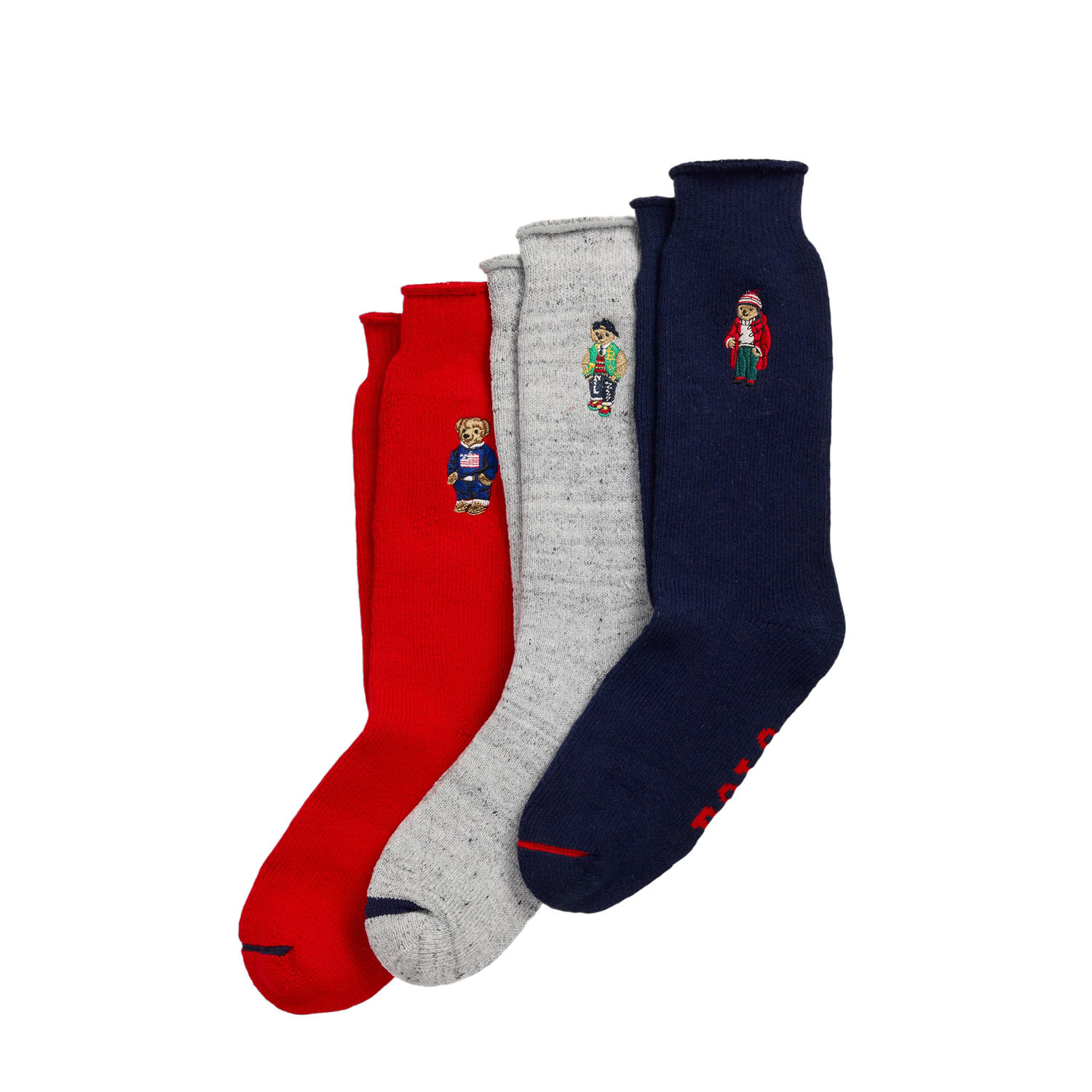 Ralph Lauren giftbox sokken set van 3 multi