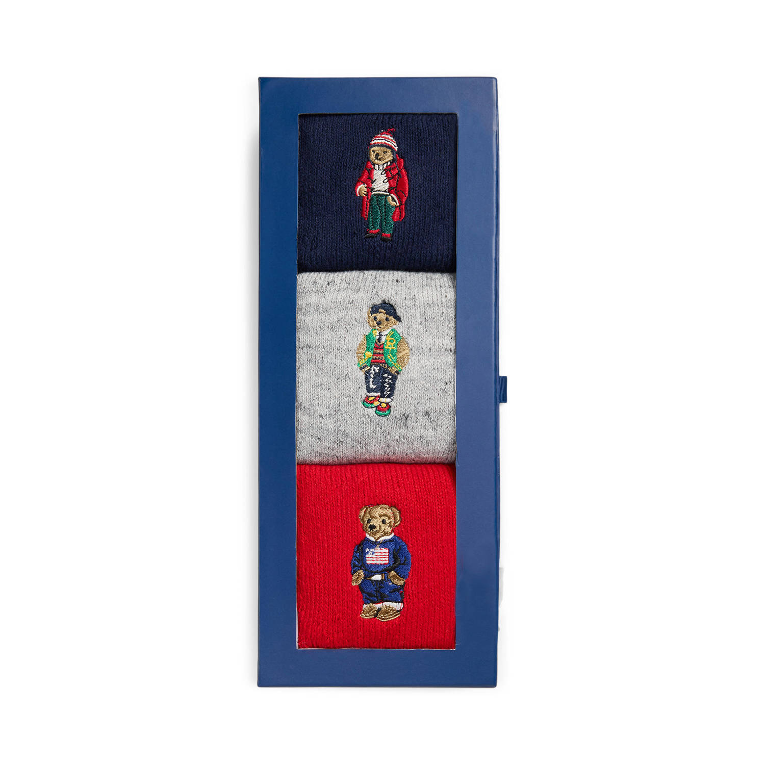 Ralph Lauren giftbox sokken set van 3 multi