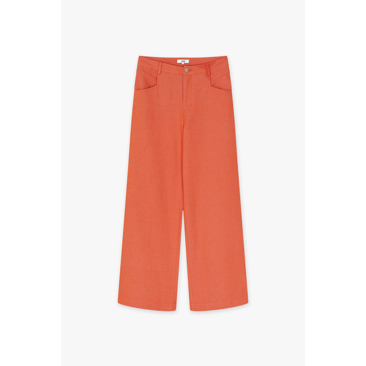 CKS high waist wide leg broek JAKE oranje