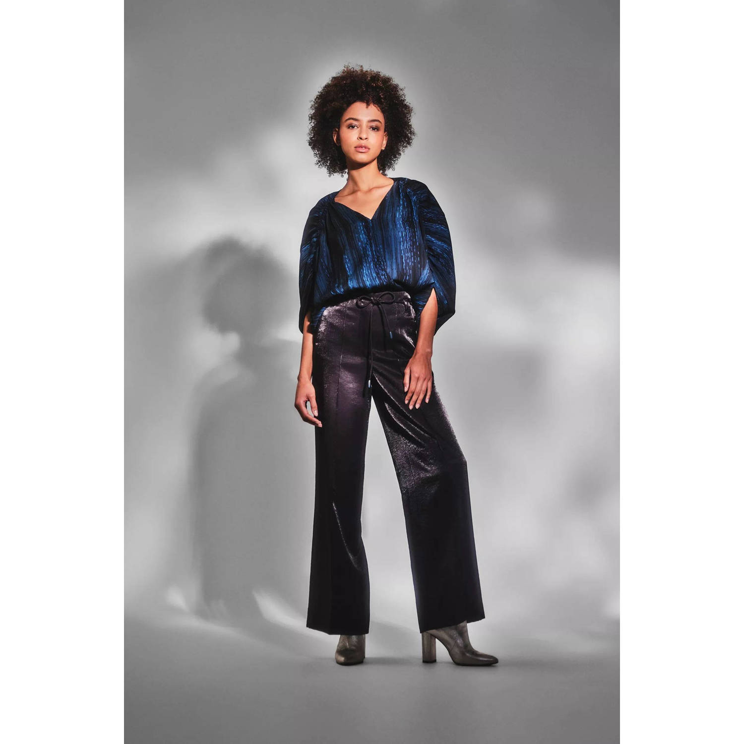 CKS high waist wide leg pantalon BLISS zwart