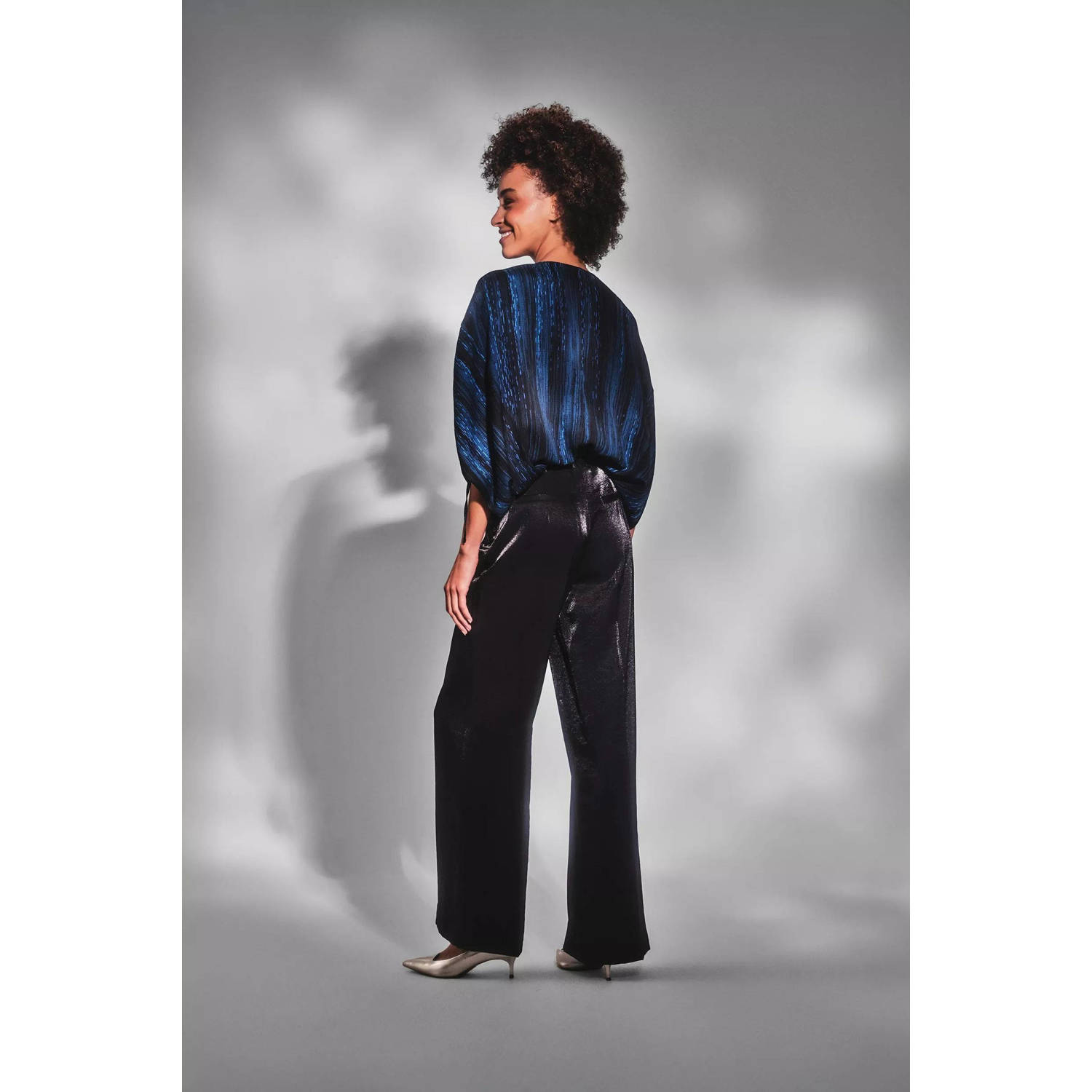 CKS high waist wide leg pantalon BLISS zwart