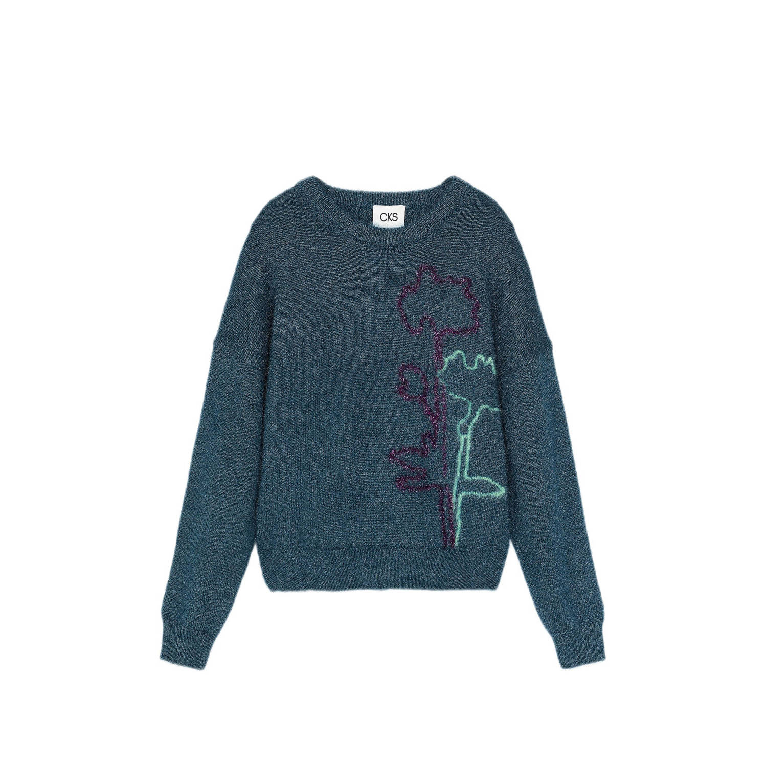 CKS gebreide trui blauw