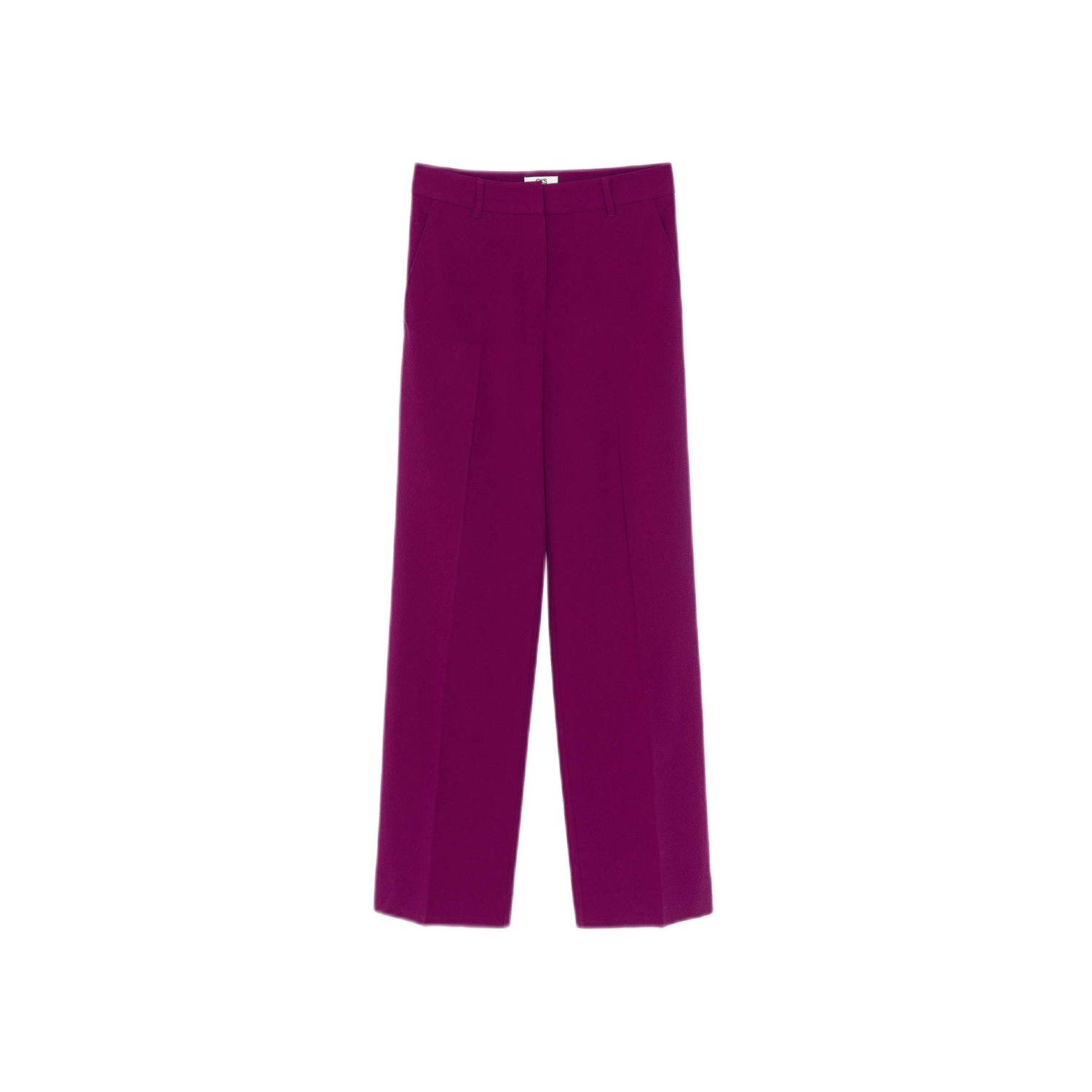 CKS high waist straight fit broek paars