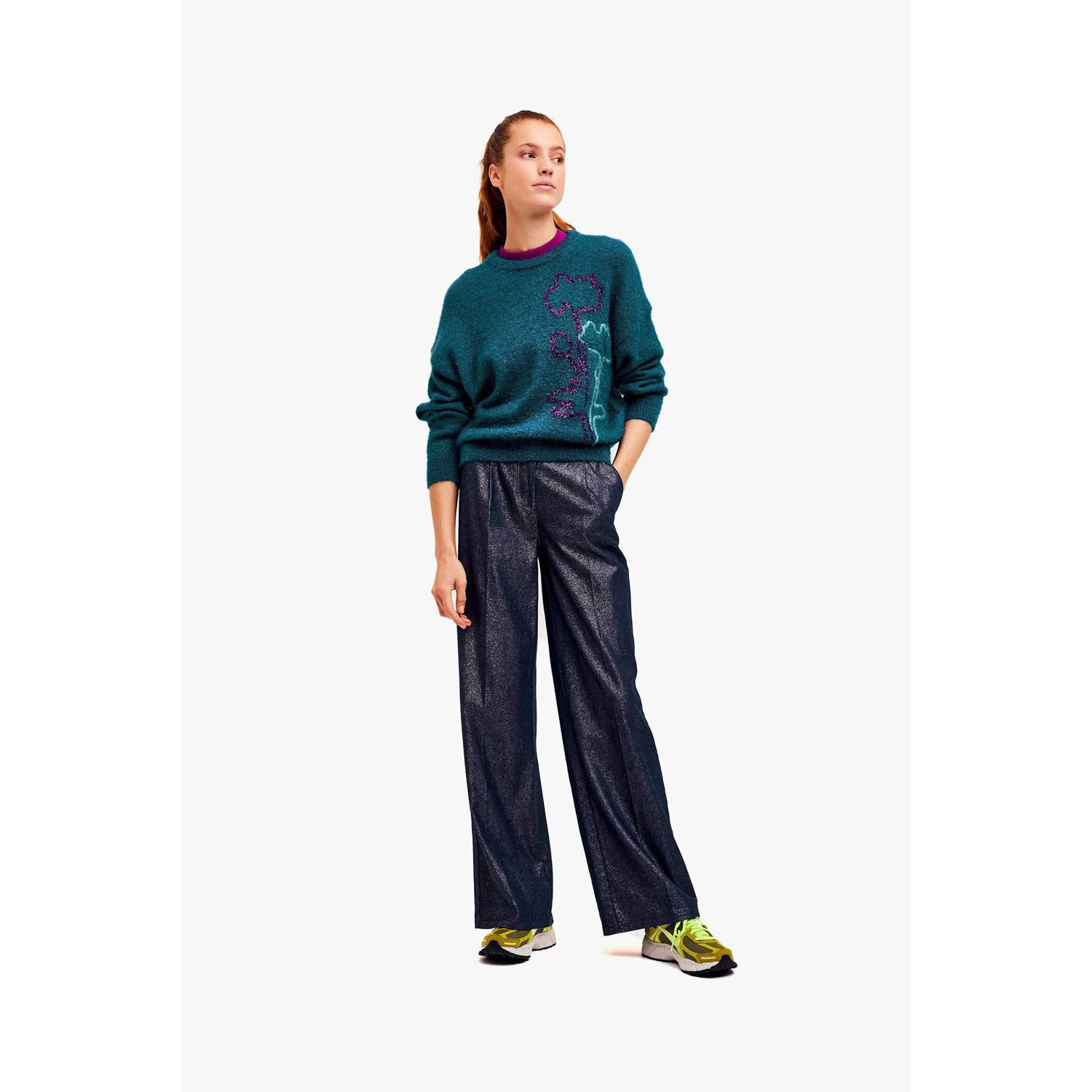 CKS wide leg broek TARO grijs