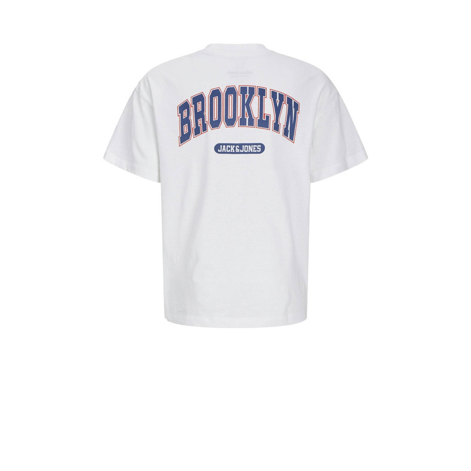 JACK & JONES JUNIOR T-shirt JJEBRADLEY met backprint wit