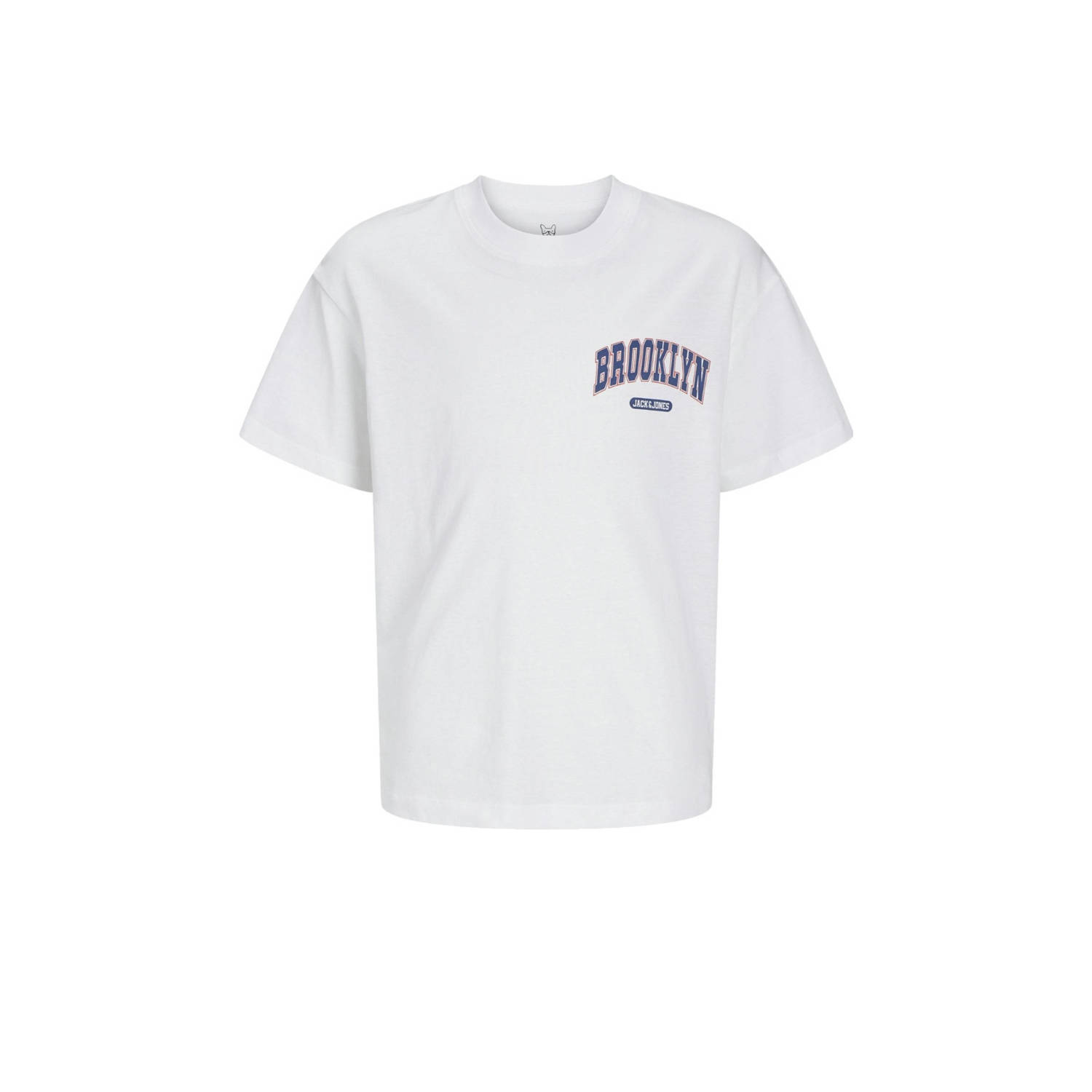 JACK & JONES JUNIOR T-shirt JJEBRADLEY met backprint wit