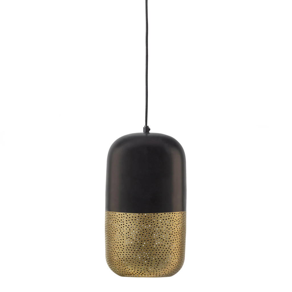 WOOOD Tirsa Hanglamp - Metaal - Zwart/Brass - 36x20x20