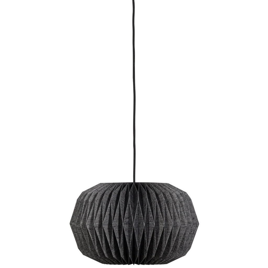 WOOOD Hanglamp Globe - Papier - Naturel/Zwart - 25x44x44