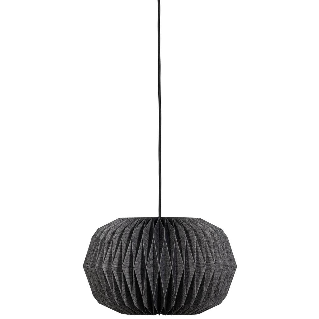 WOOOD WOOOD Globe Hanglamp - Papier - Naturel/Zwart - 25x44x44