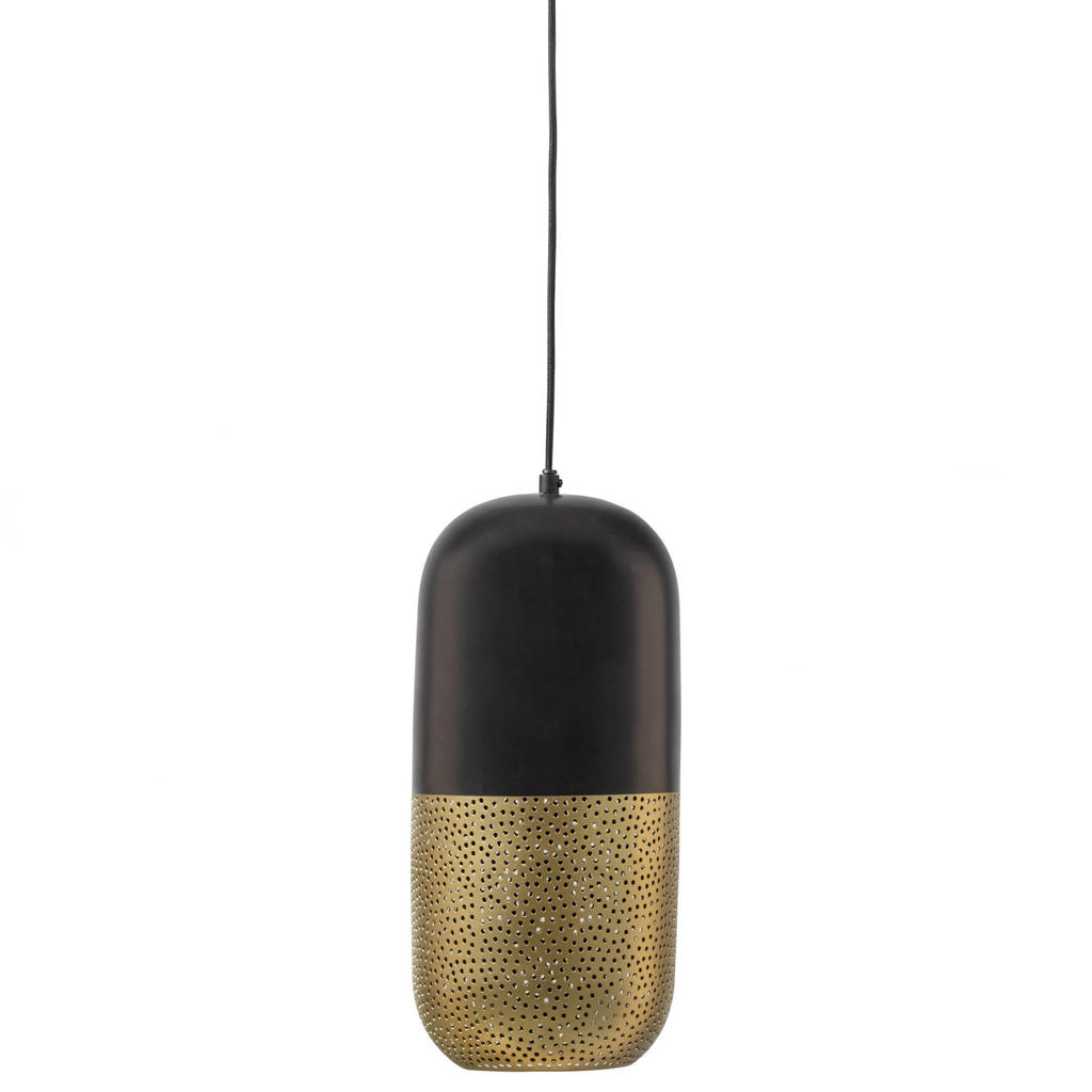 WOOOD WOOOD Tirsa Hanglamp - Metaal - Zwart/Brass - 46x20x20