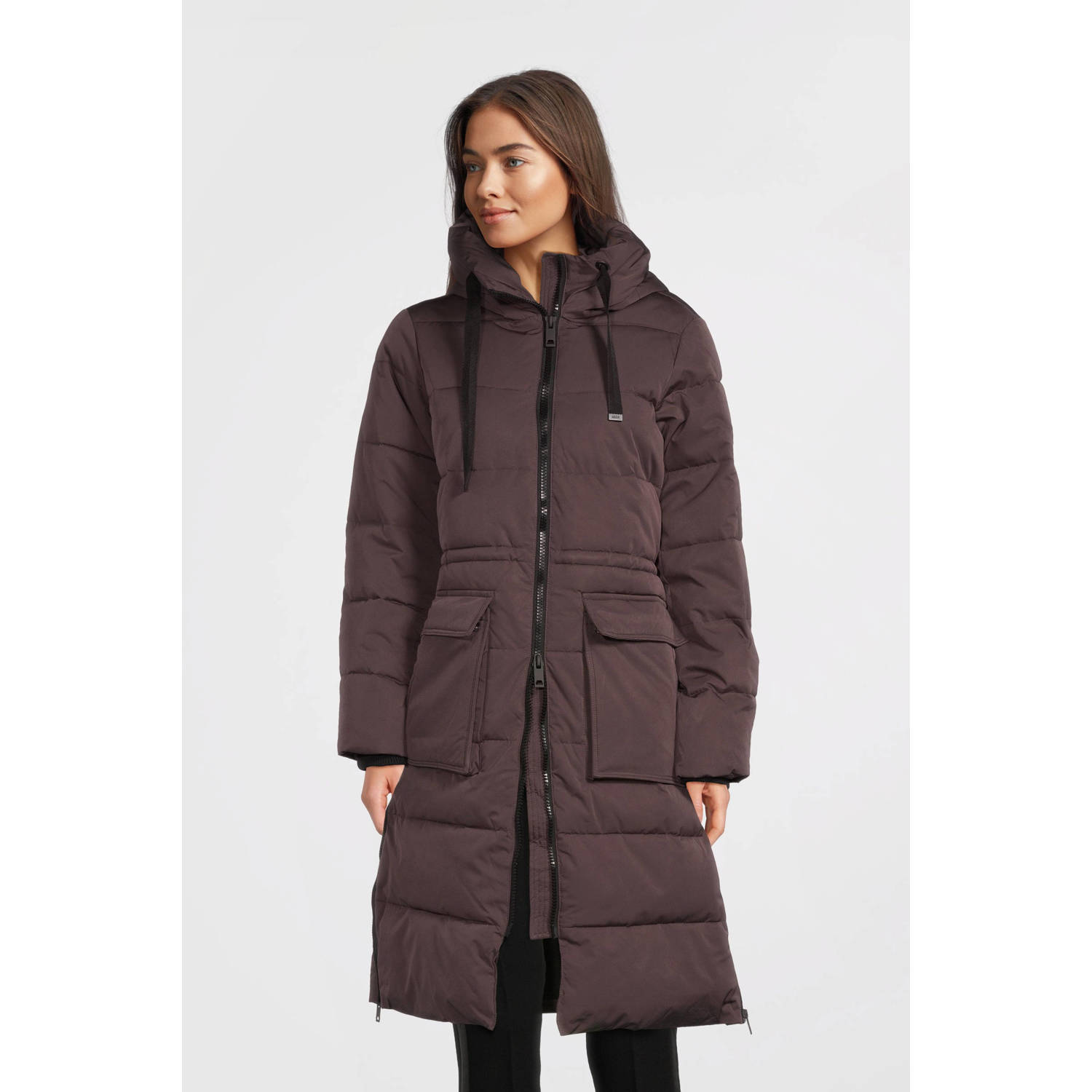 Moss copenhagen Paarse Gewatteerde Ritssluiting Jas voor Vrouwen Purple Dames